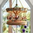 thumbnail image 1 of Rotating Santa Carousel Ornament - Acrylic Hanging Decor for Windows, Porches & Gifts - Holiday Kinetic Spinner for Indoor/Outdoor Use‌, 1 of 6