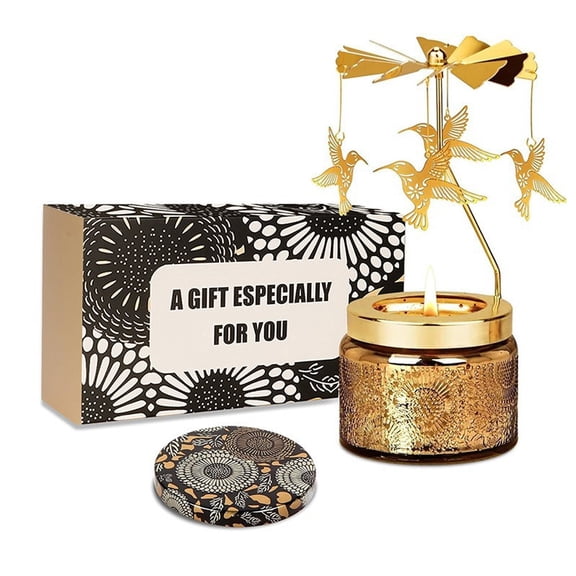 Rotating Scented Candle with Lavender Scent, Hummingbird Gifts for Women Mom Grandma, Unique Funny Birthday Gift for Wife Daughter, Present for Women Who Have Everything