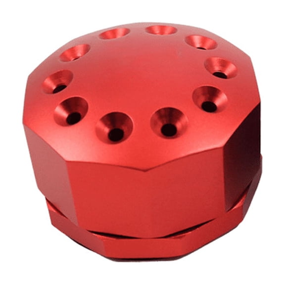Rotating Screwdriver Storage Base for Repair Tools Holder, 360 Degree Spin Aluminum Alloy Organizer with Non-Slip Bottom for Workshop Garage DIY, Compact 65x44mm Blue Red(red)