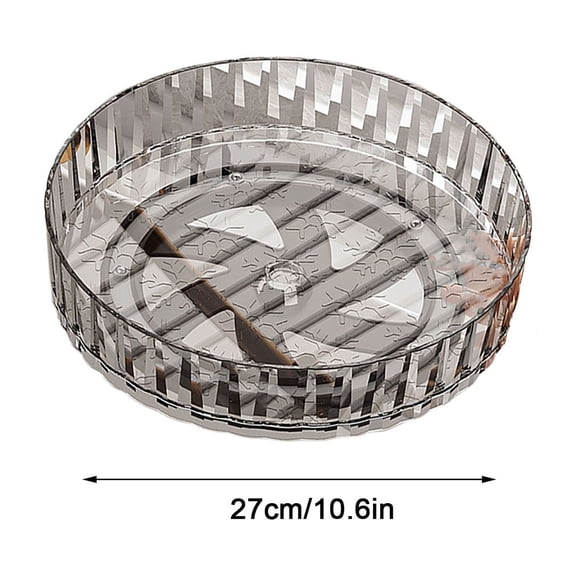 Rotating Seasoning Rack 360° Turntable Organizer | Clear Plastic Kitchen Storage Tray | Durable Shatterproof Pantry Spice Holder | 27cm Multifunctional Cabinet Shelf | Noiseless Spin, Easy Access