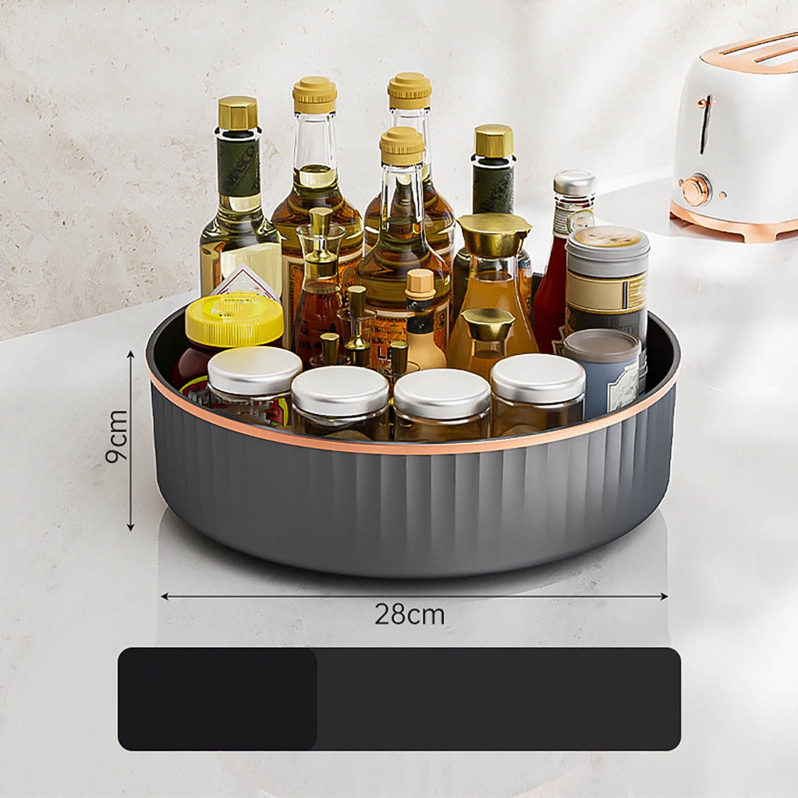 Rotating Seasoning Tray for Kitchen Organization and Storage, 360 ...