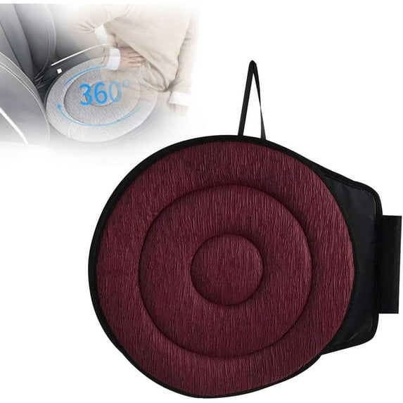 Rotating Seat Cushion Elderly for Car 360° Rotating Seat Cushion, Rotating Car Seat Cushion 360° Elderly Support, Swivel Seat Cushion for Car (Red)