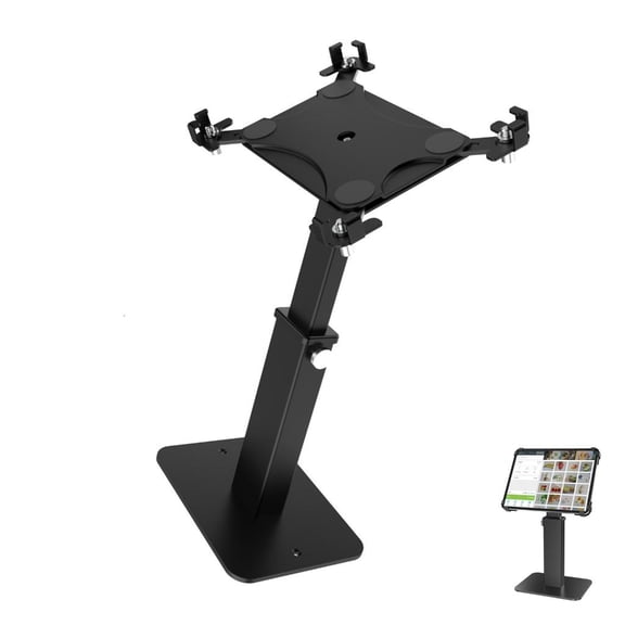 Rotating Security Kiosk Stand Adjustable Height For 9.7-13inch Tablets Business