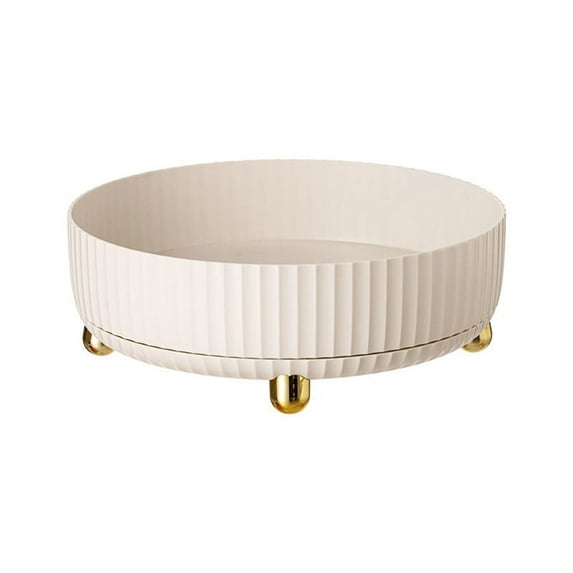 Rotating Shelf Seasoning Rack Seasoning Box Household Turntable Rotating Storage Rack White