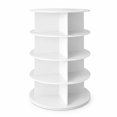 Whitle Pvc Boots Rotating Shoe Rack Tower, 4-Tier Spinning Shoe Organizer Carousel ...