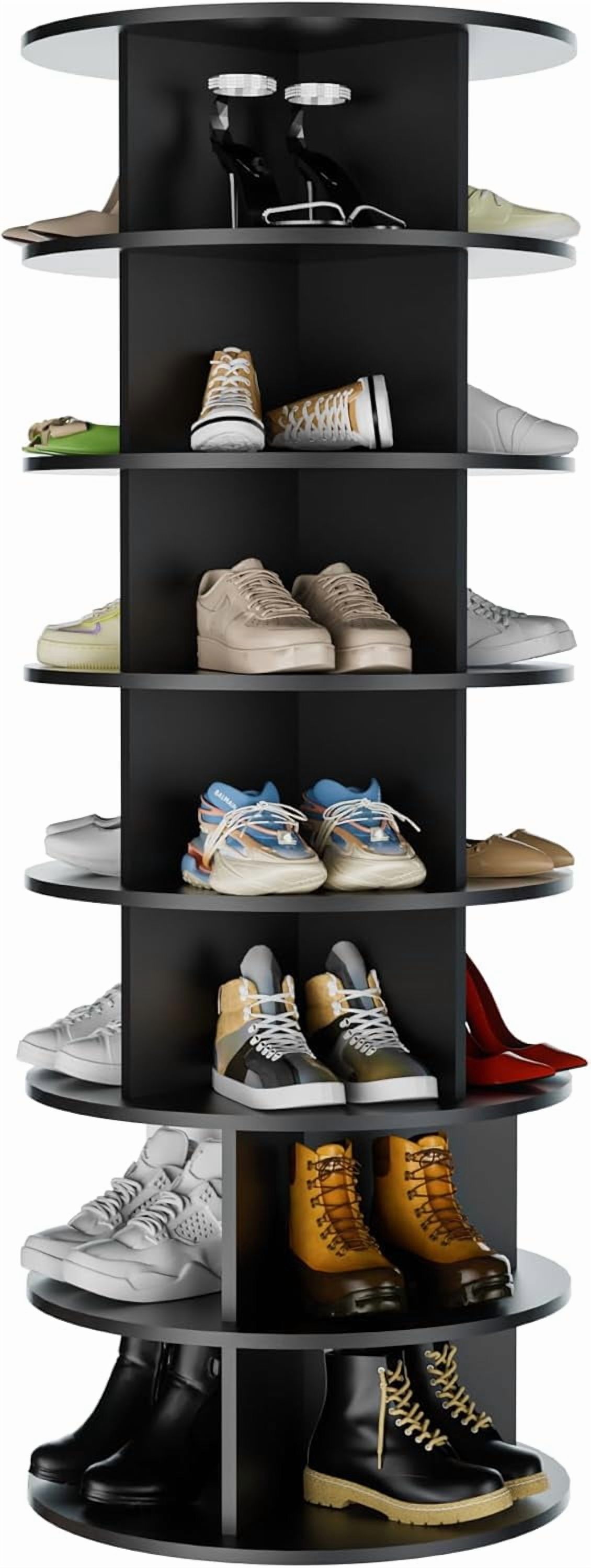 Spining Racks Rotating Shoe Rack Tower, 7-Tier Spinning Rack, Lazy Susan Shoe for ...