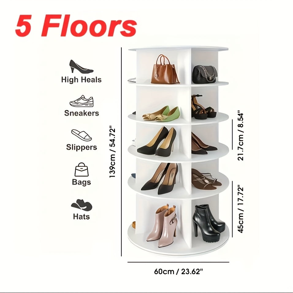 Rotating Shoe Rack Tower, 7-story Rotating Shoe Rack, Independent 360 ...