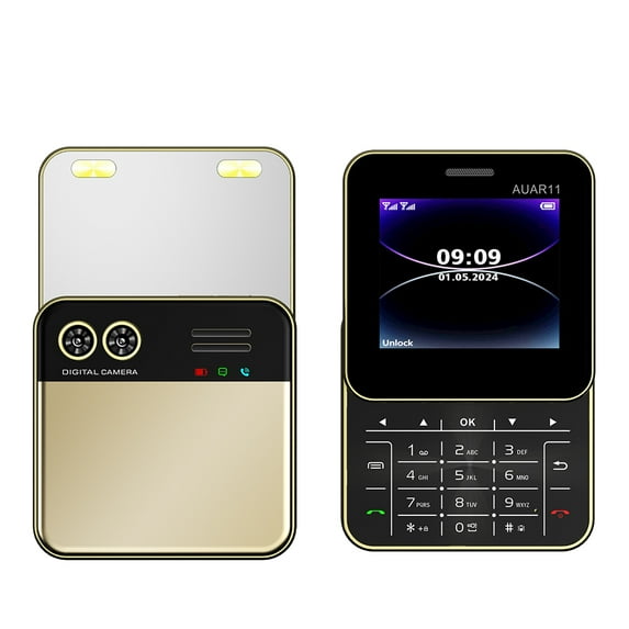 Rotating Slide Screen Phone 2.4 Inch Display 2G GSM Blacklist Speed Dial Small Phone Latest Multi-language