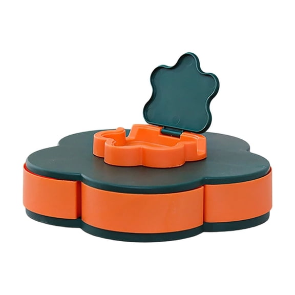 Rotating Snack Platter with Lid for Convenient Serving and Storage in Living Rooms Kitchens and Travel Keeps Snacks Fresh Organized and Accessible for Parties and Picnics