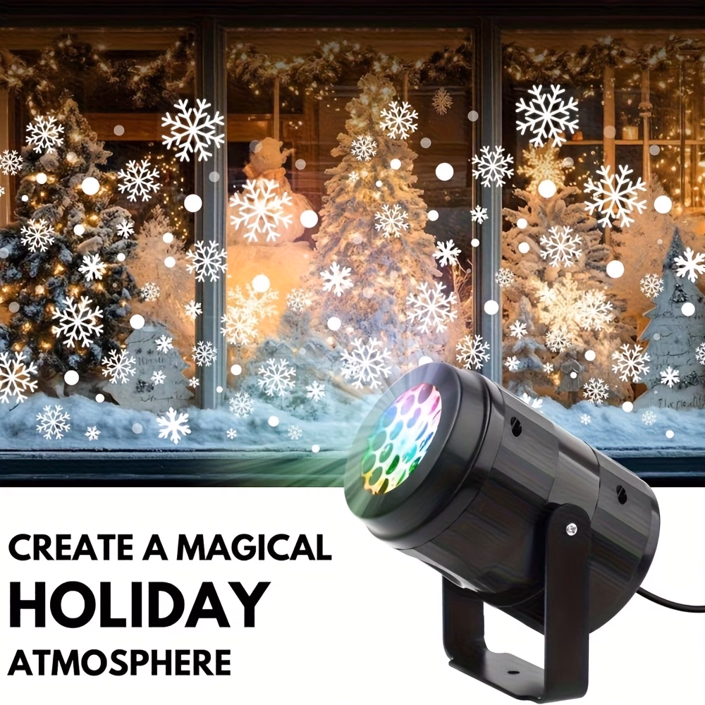 Rotating Snowflake Projection Light Low Voltage LED Ceiling Effect for Christmas Weddings Parties Stage Decoration