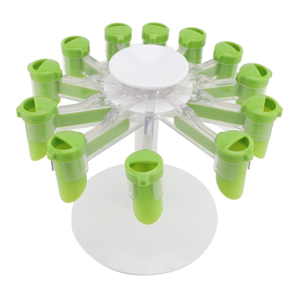 Rotating Spice Bag Organizer Rack with Sealing Clips and Dispensing Mouths, Countertop Kitchen Storage Set, 7.87 inches / 20 cm