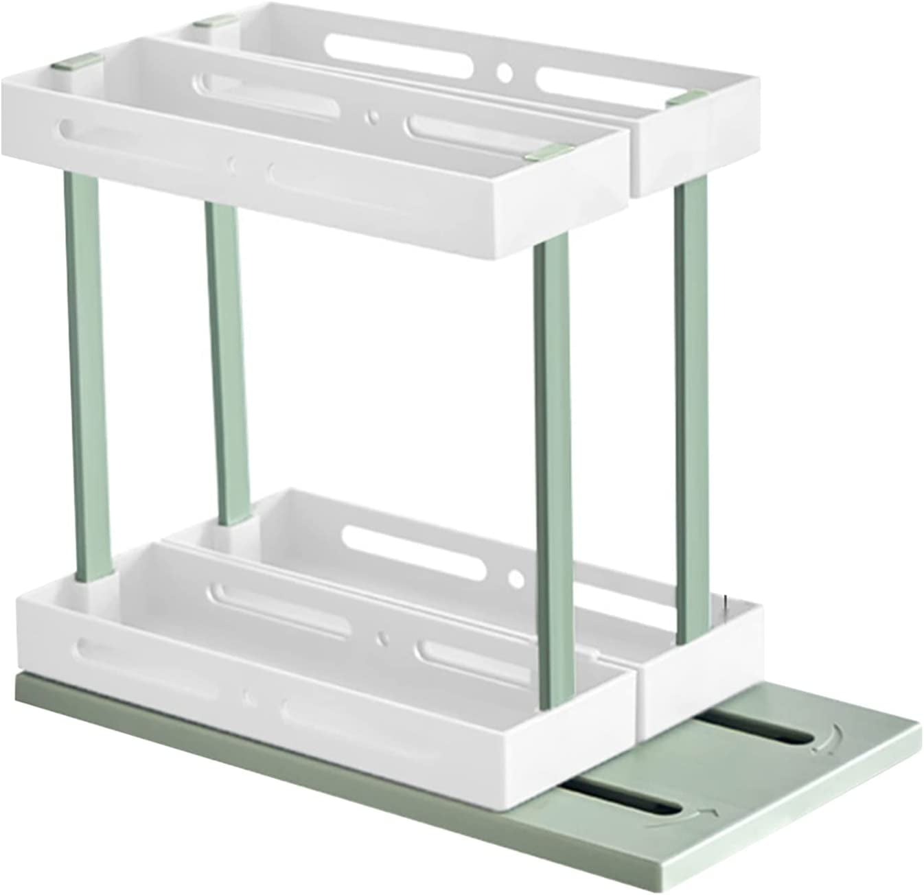 Rotating Spice Rack 2 Tier Sliding Kitchen Spice Rack Organizer