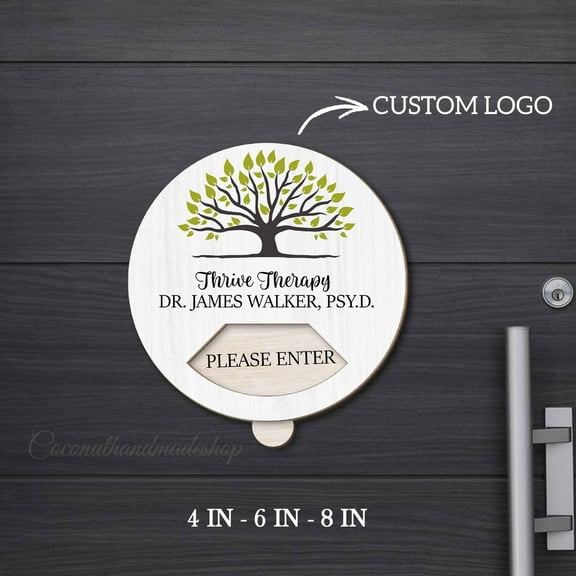 Rotating & Spinning Office Sign with Custom Messages, Personalized Door Sign with Rotating Status, Do not disturb In a meeting Door Sign 4306154947