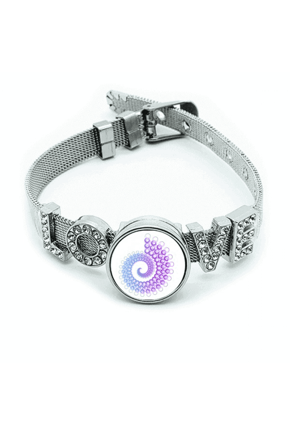 Rotating Spiral Cycle Bubbles Bracelet Wristband Crystal Love Adjustable Bangle