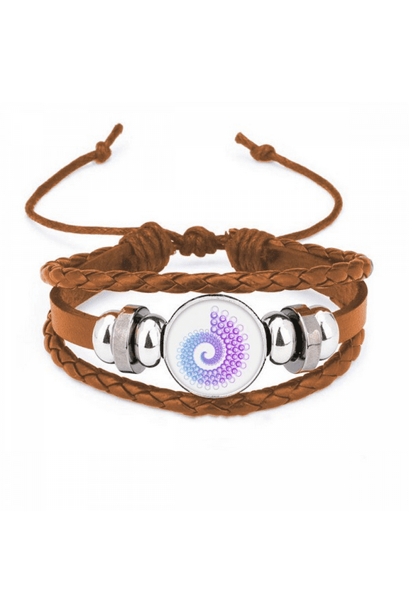 Rotating Spiral Cycle Bubbles Bracelet Wristband Leather Jewelry Ornament