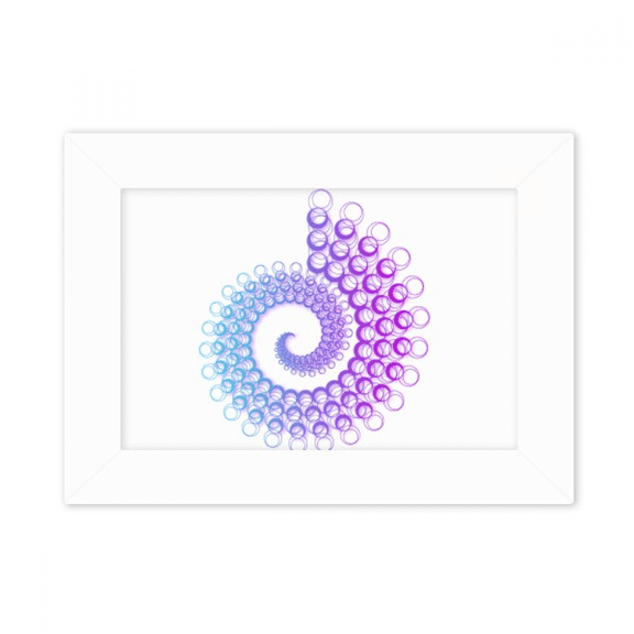 Rotating Spiral Cycle Bubbles Photo Mount Frame Picture Art Painting Desktop 5x7 inch