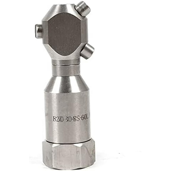 Rotating Spraying Tank Jet Nozzle,3/4 in Internal Thread Washing Nozzle,3 Heads 360 Degree - Stainless Steel Rotary Washing Nozzles$$Other