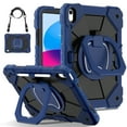 thumbnail image 1 of Rotating Stand Case For iPad (A16) 11th 10th Generation (2025/2022) 3 Layer Protection Shockproof Heavy Duty Cover with Shoulder Strap & Pencil Holder, 1 of 8