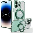 thumbnail image 1 of Rotating Stand Glitter Four Corners Protective Phone Case for iPhone 13 12 11 / Pro/Pro Max, Back Cover with Lens Film, Magnetic Bracket Shell, 1 of 8