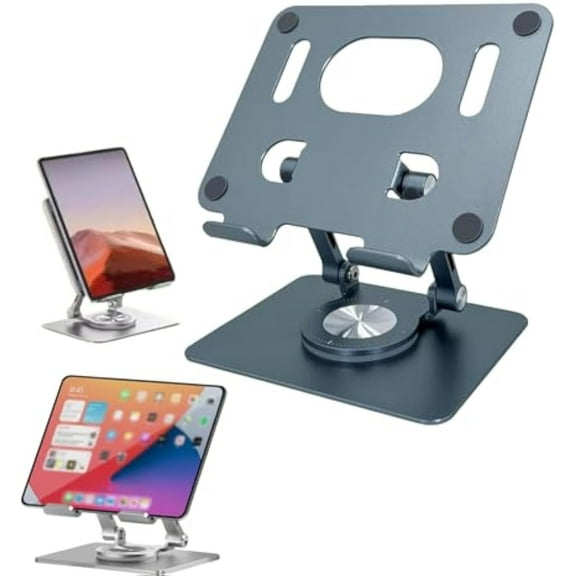 Rotating Stand for Laptop,Adjustable Laptop Stand with 360 Rotating Base and Heat-Ven,Ergonomic Foldable Laptop Riser Mount for Desk and All Notebooks