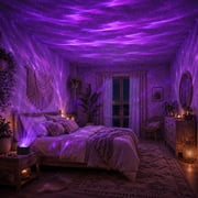 Rotating Star Projector Night Light Sky Lamp Quiet One Button Operation for Bedroom Decoration Purple#2