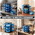 thumbnail image 1 of Rotating Storage Bins Tool Organizer 3 Tiers Hardware Crafts Small Parts, Nuts and Bolts, Revolving 12 Bins Storage for Workshop, Shed, Garage, Home(Blue)$$Tools & Hardware Other, 1 of 7