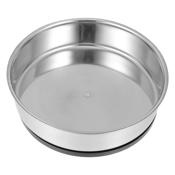 Set of 2 Base Stainless Steel Tray Kitchen Storage Tray 19.5X19.5X4.5CM Silver