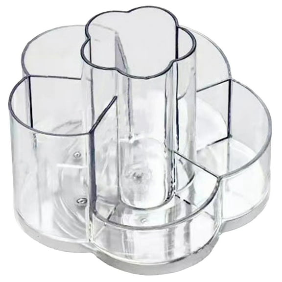 Rotating Storage Tube Clear Brush Holder Plastic Make up Organizer Makeup Lipstick
