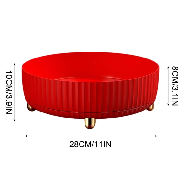 Rotating Storage Turntable 360° Rotating Kitchen Bathroom Organizer Multi-Purpose Spice Cosmetic Storage Tray 1-Piece Countertop Organizer