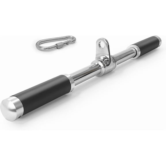Rotating Straight Bar, Heavy Duty Cable Machine Attachments for Tricep Pushdown Bicep Curls, 22