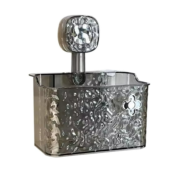 Rotating Suction Cup Shelf Bathroom Wall Mounted Organizer No Drill Shower Caddy Cosmetic Storage Hanging Basket Adhesive Soap Dispenser Holder Glacier Pattern Shelf