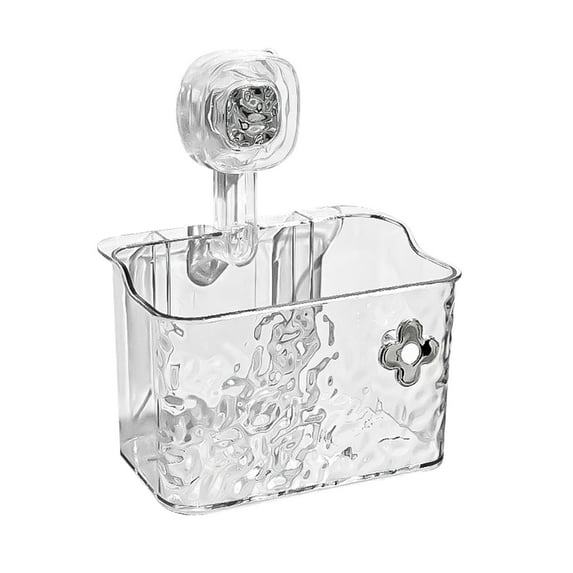 Rotating Suction Cup Shelf Bathroom Wall Mounted Organizer No Drill Shower Caddy Cosmetic Storage Hanging Basket Adhesive Soap Dispenser Holder Glacier Pattern Shelf