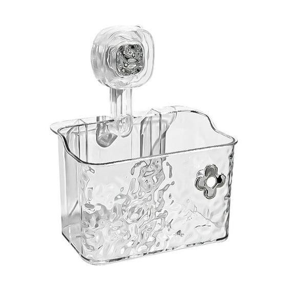 Rotating Suction Cup Shelf for Bathroom, Wall Mounted Cosmetic Organizer, No Punch Hanging Basket, Space-Saving Shower Caddy with Large Capacity