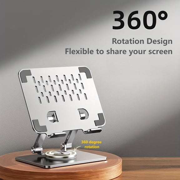 [Rotating Tablet Stand] 360 Rotating Foldable Adjustable Swivel Tablet Stand | Compatible With iPad Pro/Air/Mini & More, Quality Holder For Drawing