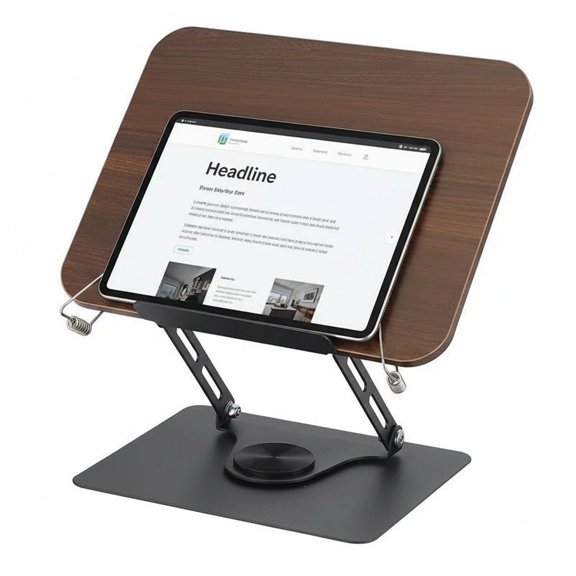Rotating Tablet Stand for Desk - [Fully Adjustable] iPad Stand with Heavy-Duty Base