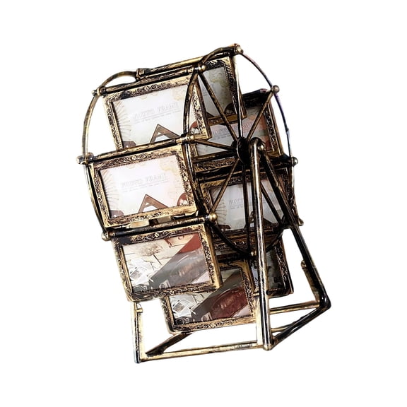 Rotating Third Wheel Picture Frame Carousels Desktop Photo Display