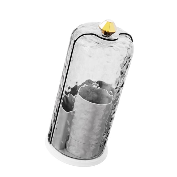 Rotating Transparent Cosmetic Carousel with Multi-Compartment Design for Space-Saving Bathroom Organization