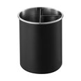 thumbnail image 1 of Rotating Utensil Holder with Stainless Steel Dividers, Matte Black, for Kitchen Countertop Organization, 1 of 3