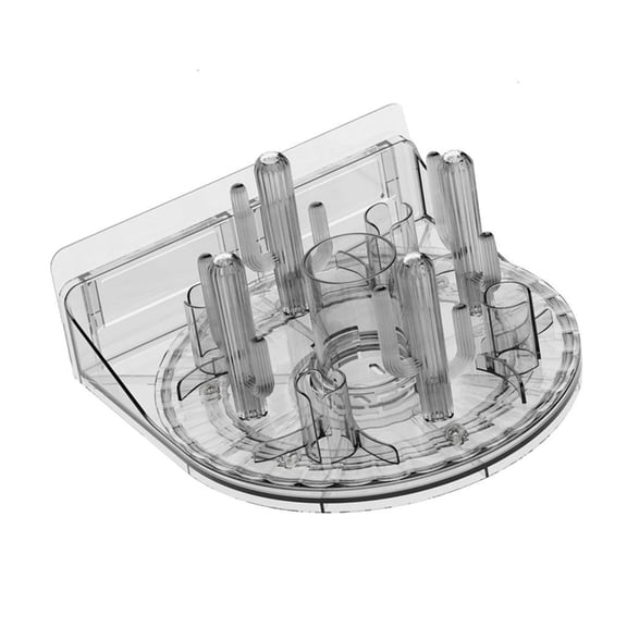 Rotating Wall Mount Toothbrush Toothpaste Holder Cup Storage Case with 4 Divider