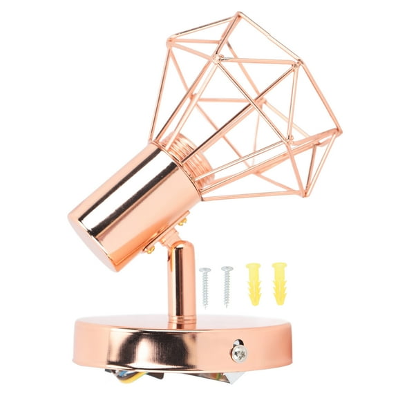 Rotating Wall Sconce: Adjustable Swing Arm, 90 Tilt, Rose Gold, Easy Installation