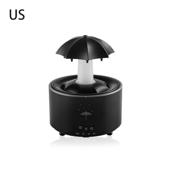 Rotating Water Drop Aromatherapy Machine, Raindrop Essential Oil Humidifier, Desktop Bedroom Atmosphere Lamp, 300mL Rainbow Light Diffuser