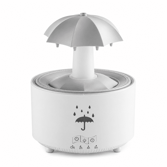 Rotating Water Drop Humidifier with Colorful LED Night Light, Ultrasonic Cool Mist Aroma Diffuser, 13.4cm Compact Air Humidifier with Remote Control, Home Office Bedroom Ambient Air Care Device