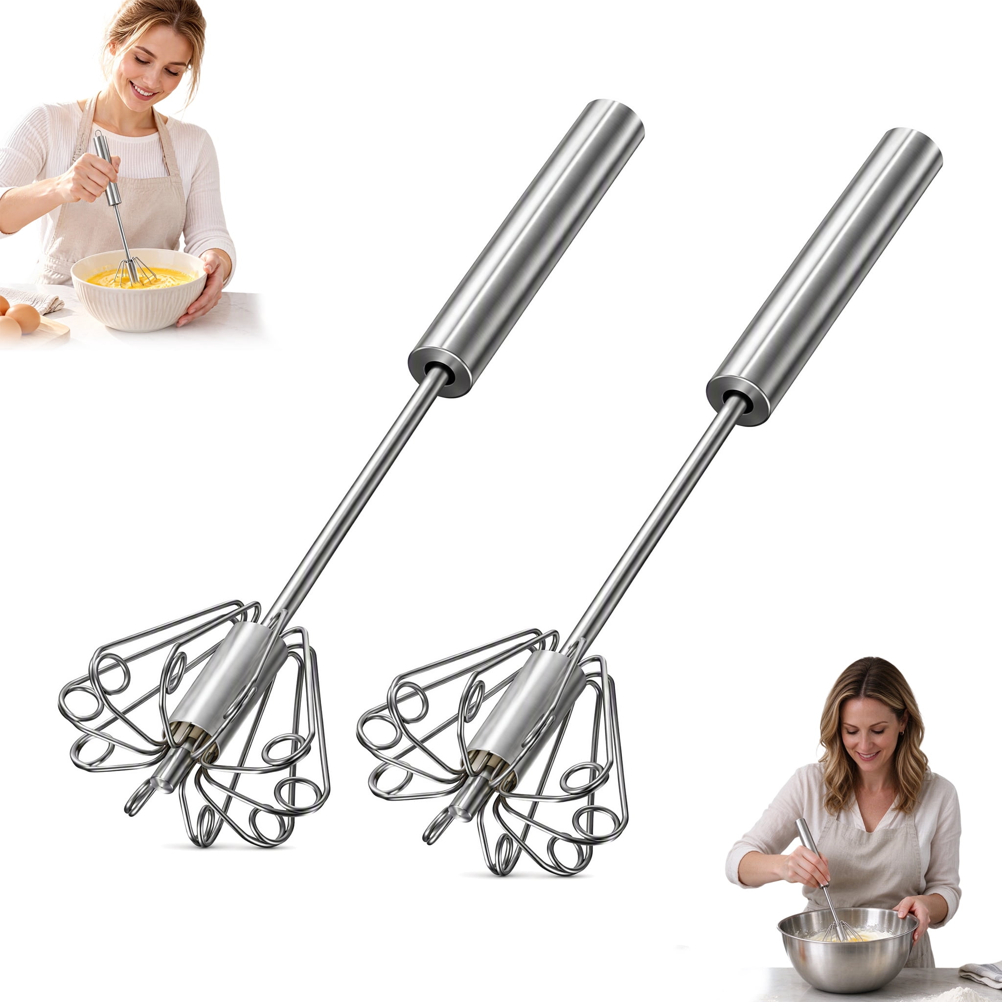 Rotating Whisk, Stainless Steel Rotating Whisk, Self Spinning Whisk ...