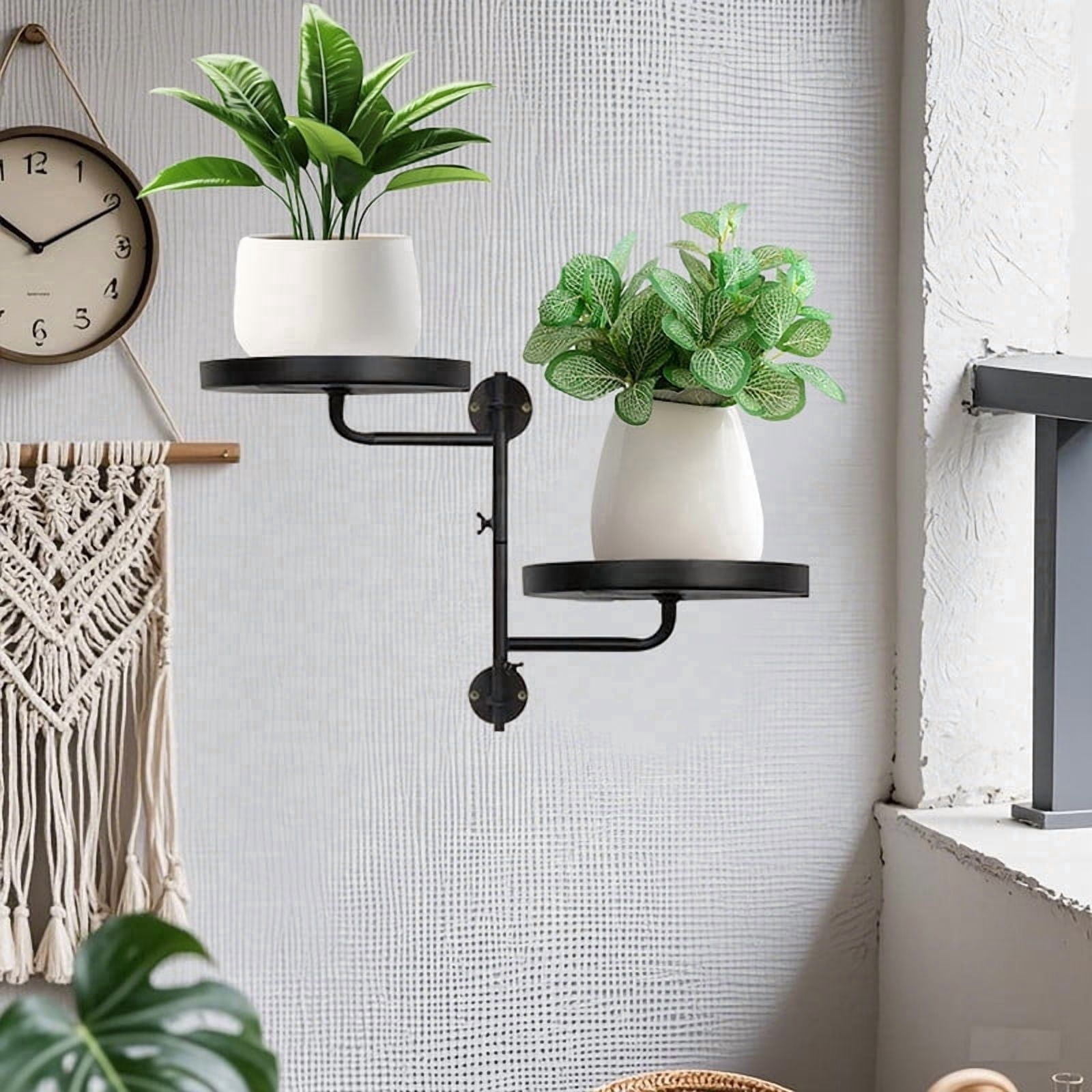 Sill Rack Mosawomo 2-Layer Rotating Window Sill Plant Rack Metal Plant Rack Wall ...