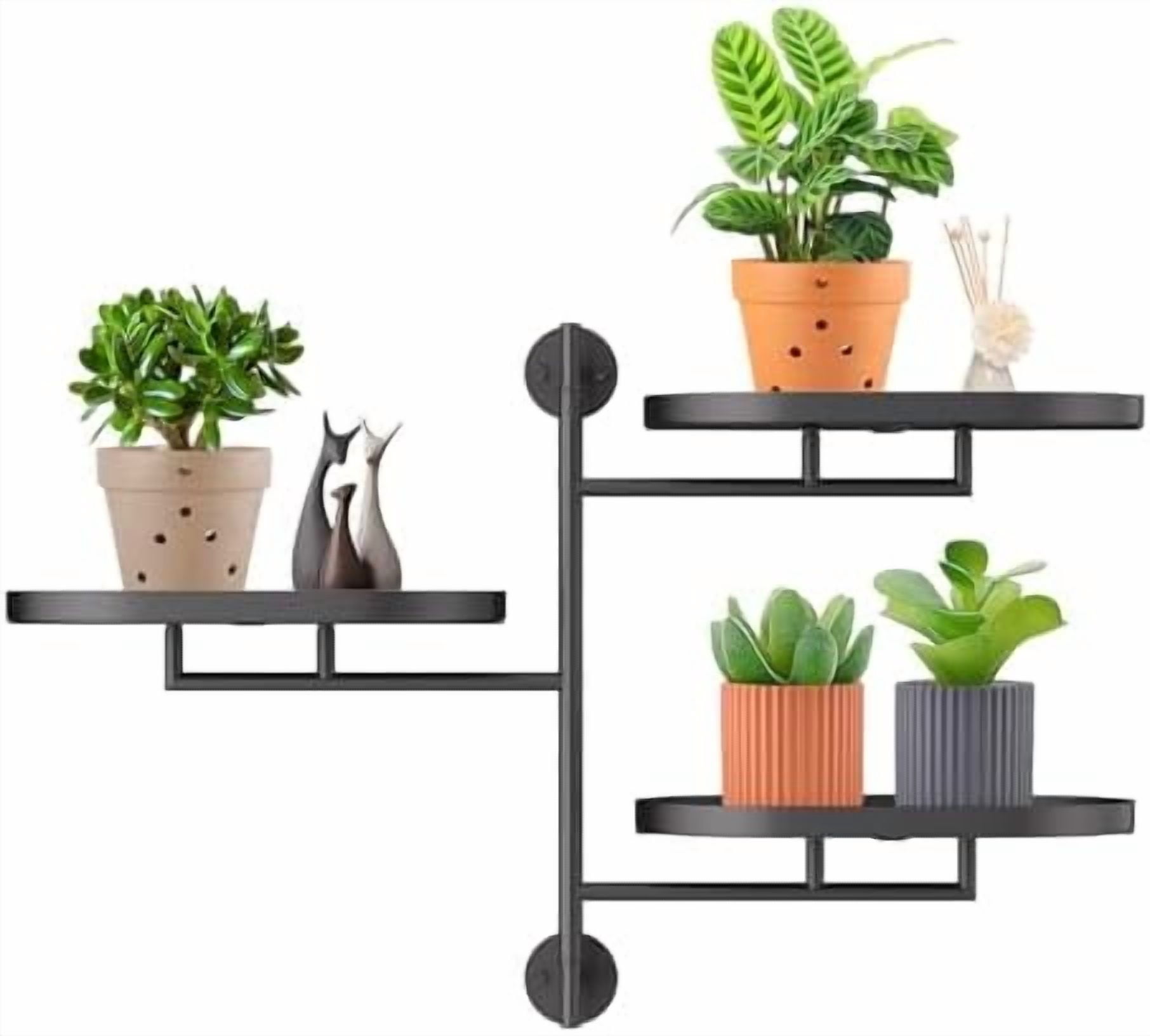 Store Rotating Window Rotating Window Shelves for Multiple Plants Indoor,3-tier Metal Corner ...