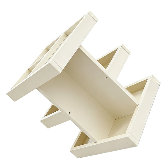 Rotating Wooden Makeup Organiser With Multiple Storage Layers For Cosmetics