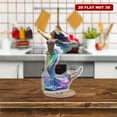 thumbnail image 1 of Rotating acrylic display featuring an iridescent scale mermaid with seashell bra swimming in a bioluminescent ocean background in vibrant colors, 1 of 8