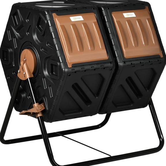 Rotating and ventilated compost tumbler - Avoid hand - mixing and get quality compost quickly