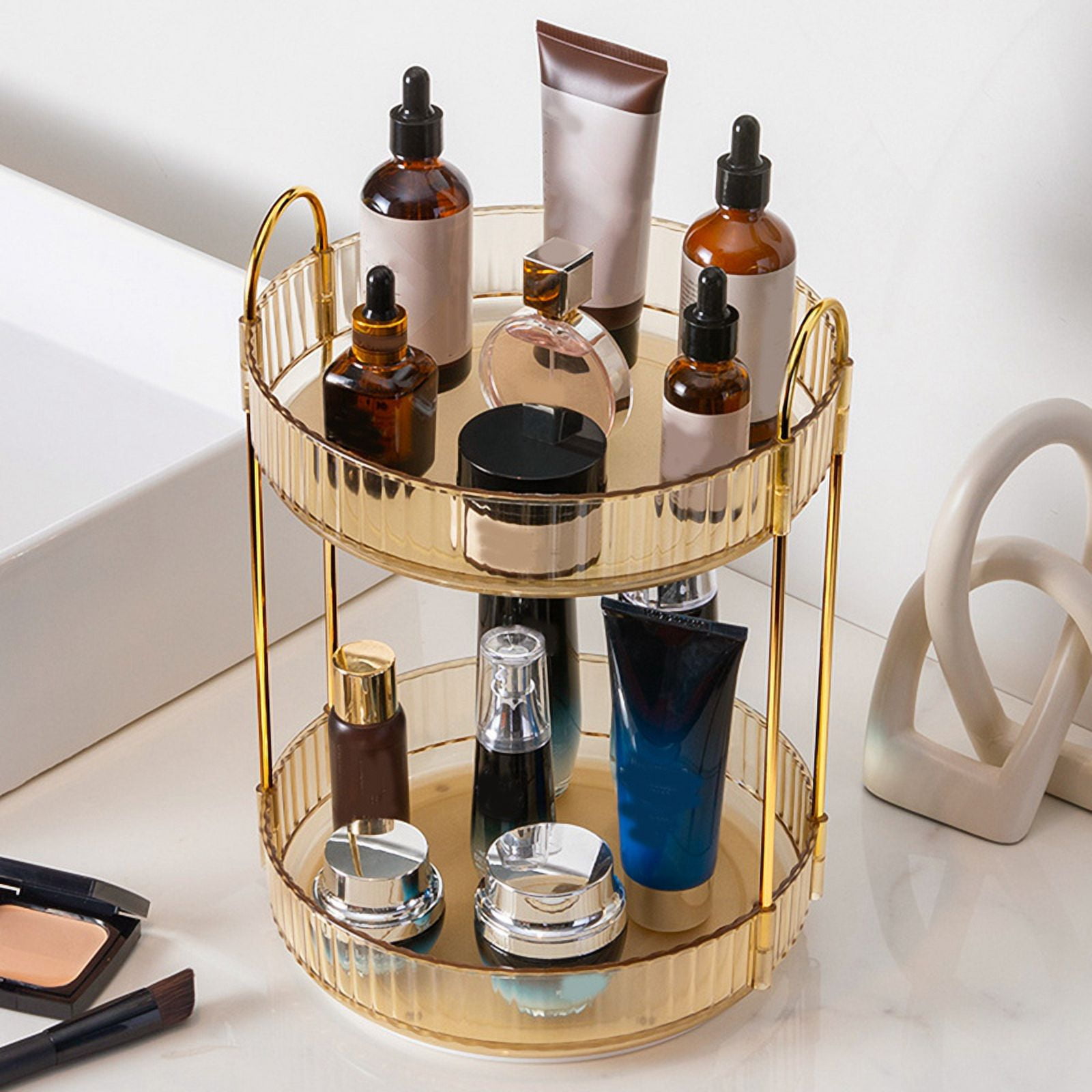 Rotating for Vanity Make Up Storage Skin Care Shelf Perfume Holders