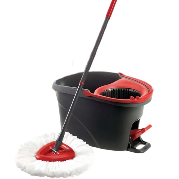 Rotating mop bucket system, cleaning bucket, with foot-operated wringer, durable and suitable for household cleaning, shopping malls, offices